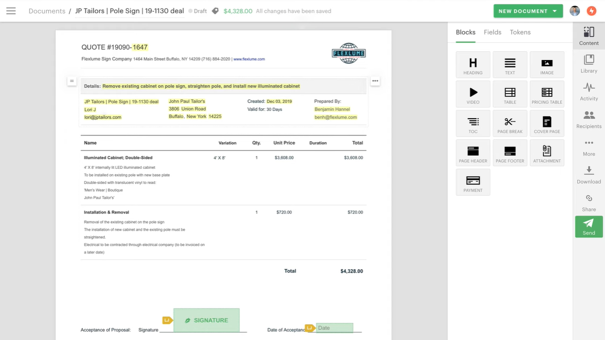 PandaDoc Dashboard