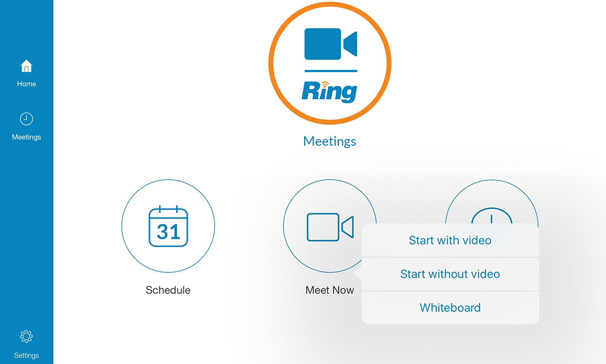 RingCentral Meeting dashboard
