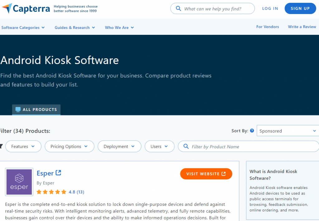 Capterra product review 