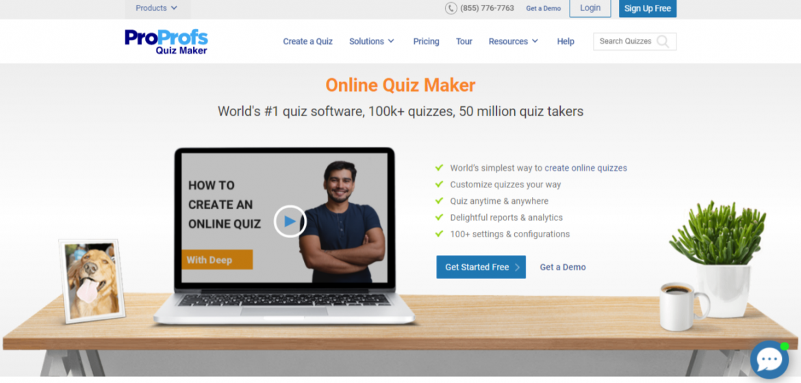 quiz home page