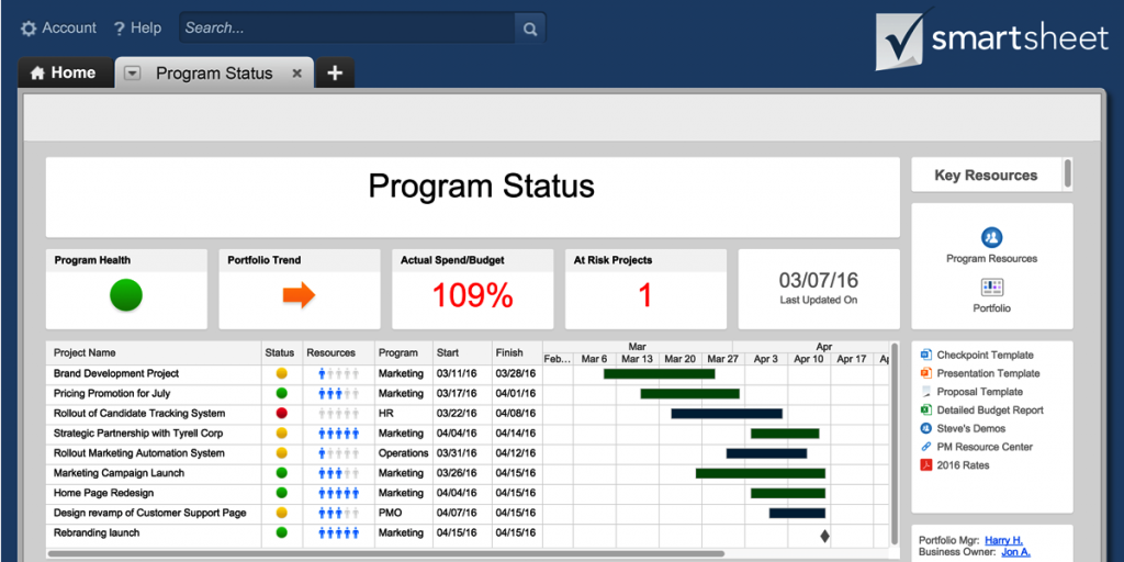 Smartsheet | CompareCamp.com