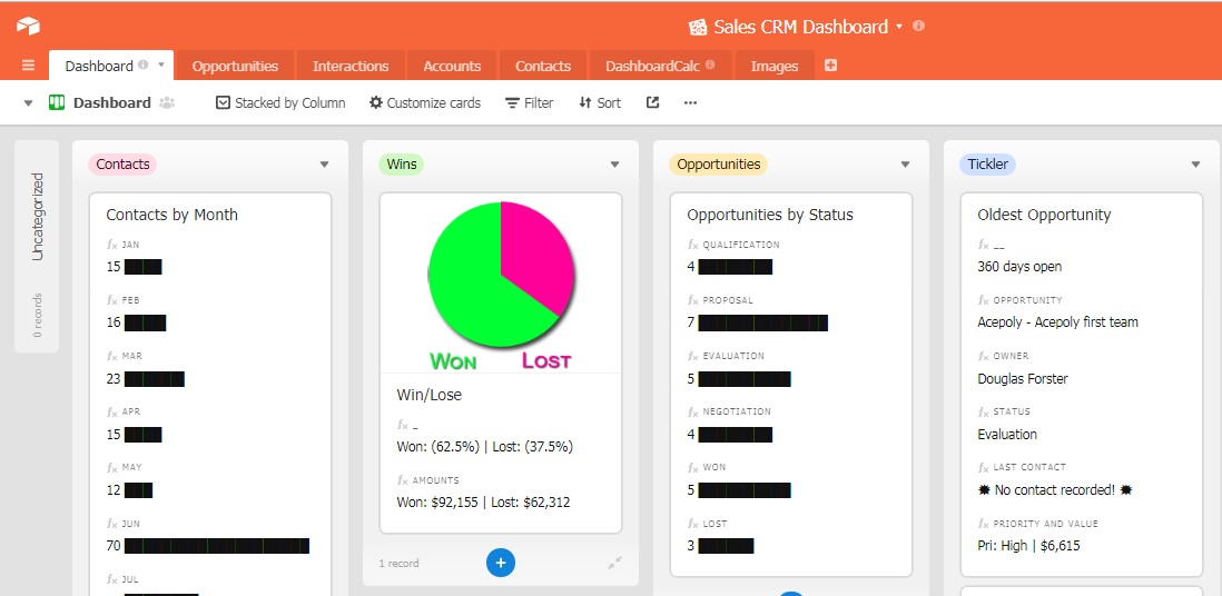 airtable reporting dashboard