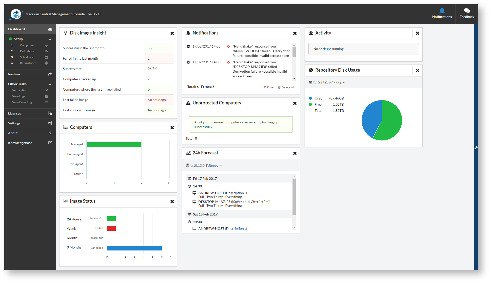 scheduling with macrium reflect free