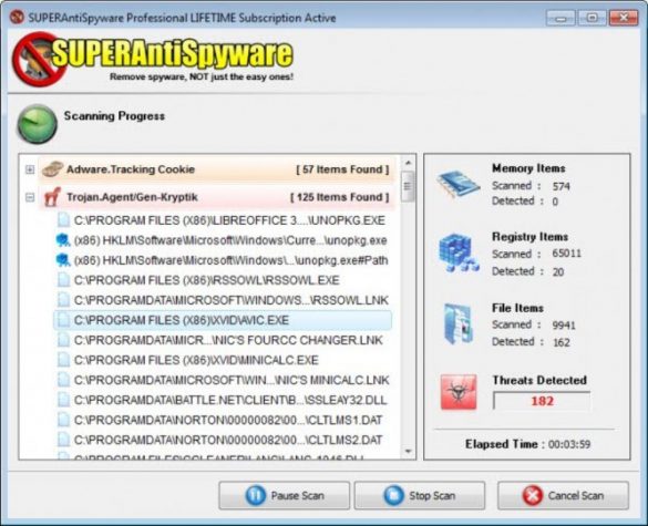 superantispyware database full of trojans