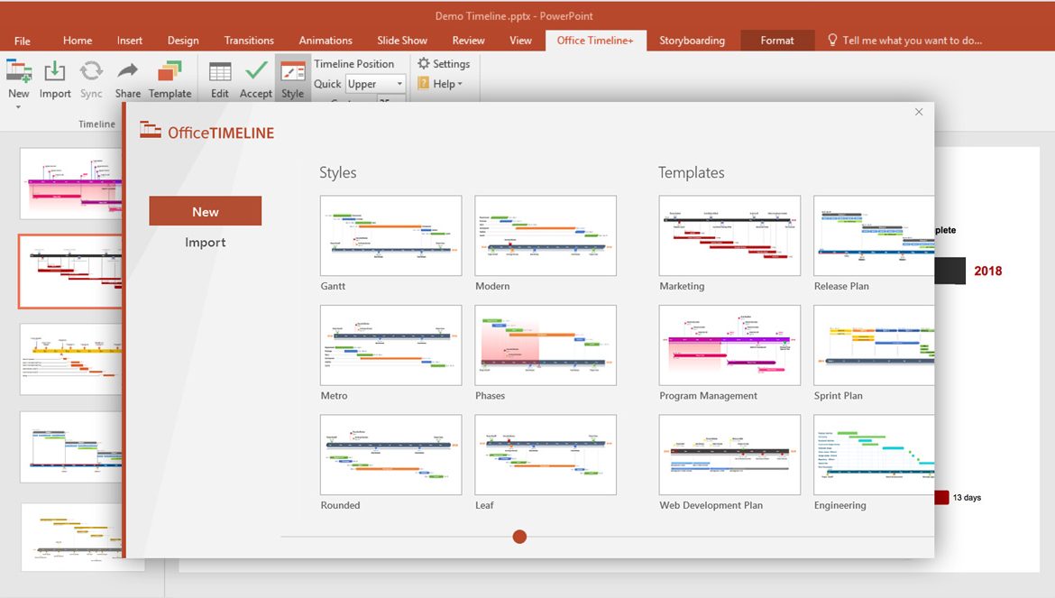 Office Timeline dashboard | CompareCamp.com