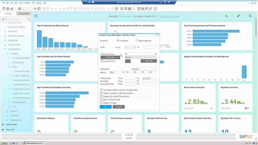 Sap Business One dashboard1 | CompareCamp.com