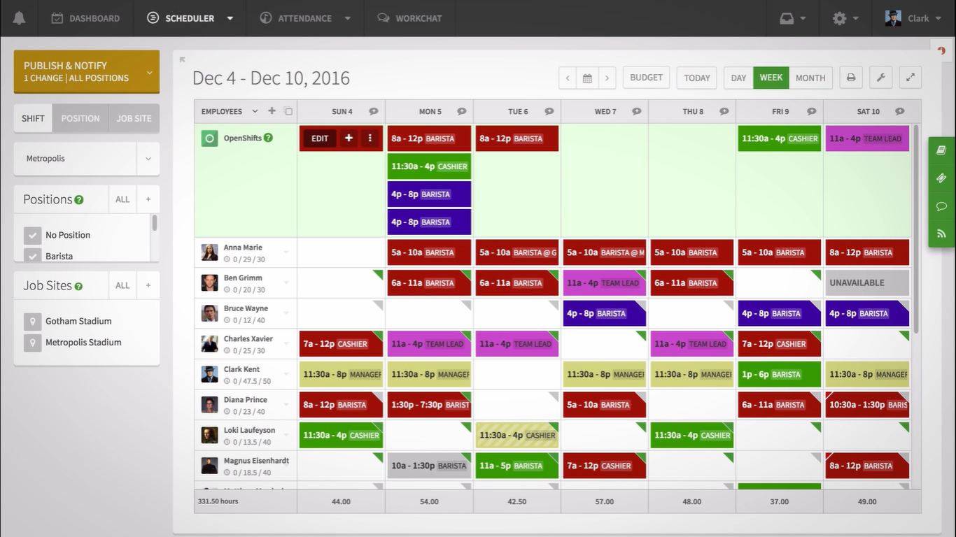 walmart one employee schedule