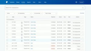 PayPal Dashboard