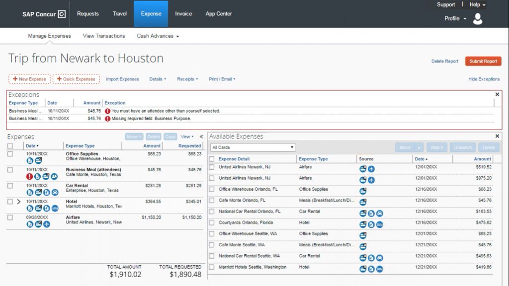 concur invoice software free