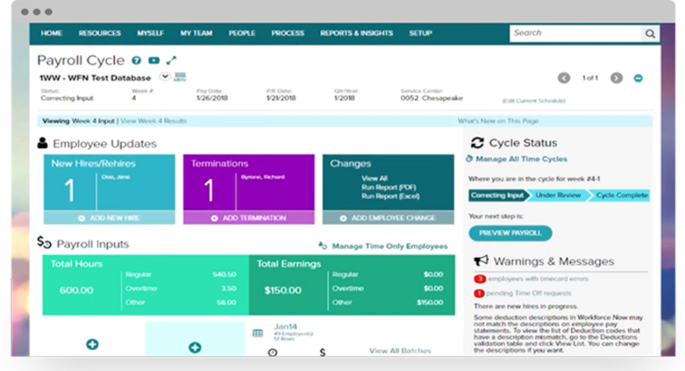 ADP Payroll Dashboard CompareCamp