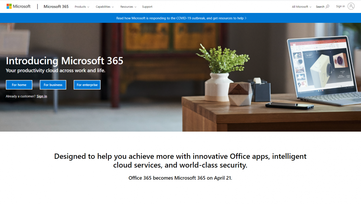 microsoft 365 homepage | CompareCamp.com