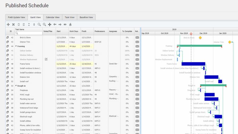 simple construction scheduling software