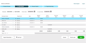 RUN Powered by ADP dashboard