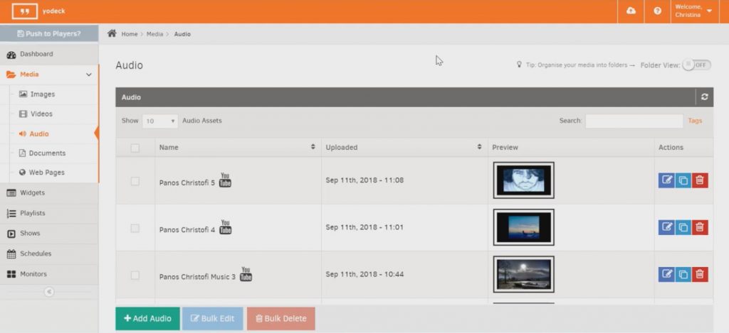 yodeck dashboard | CompareCamp.com