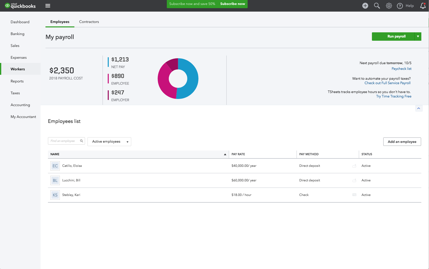 payroll intuit online login