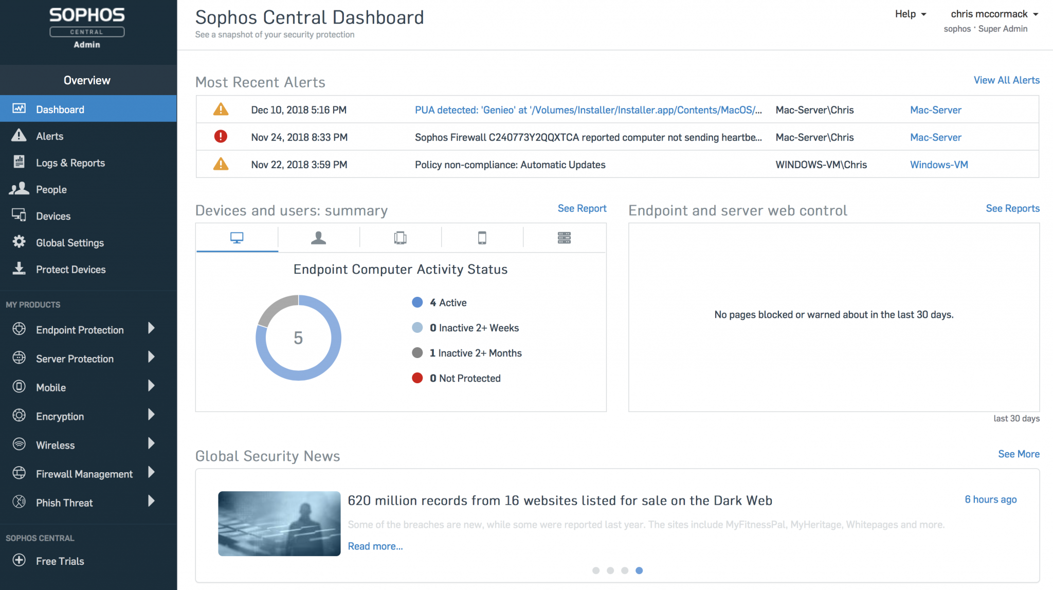 symantec endpoint protection cloud management console