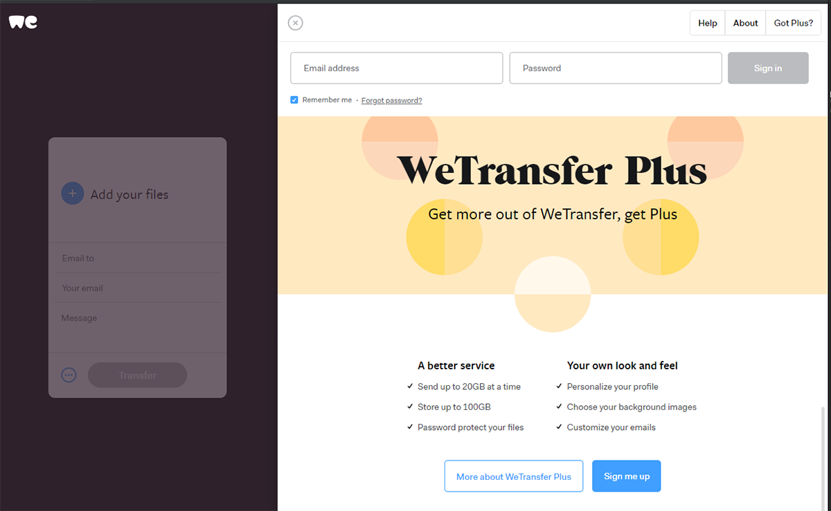 wetransfer vs minbox