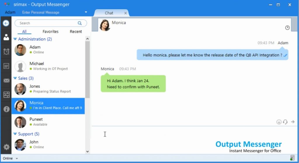 Output Messenger vs Zoom Comparison 2021